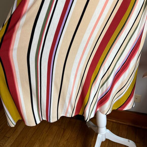 Striped Multicolor Button-Up Dress - Picture 8 of 12
